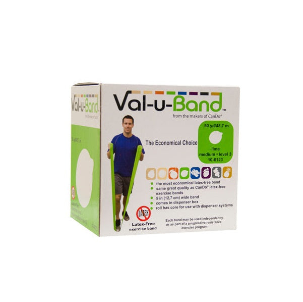 Val-u-Band Latex Free Exercise Band - Lime (level 3/7)