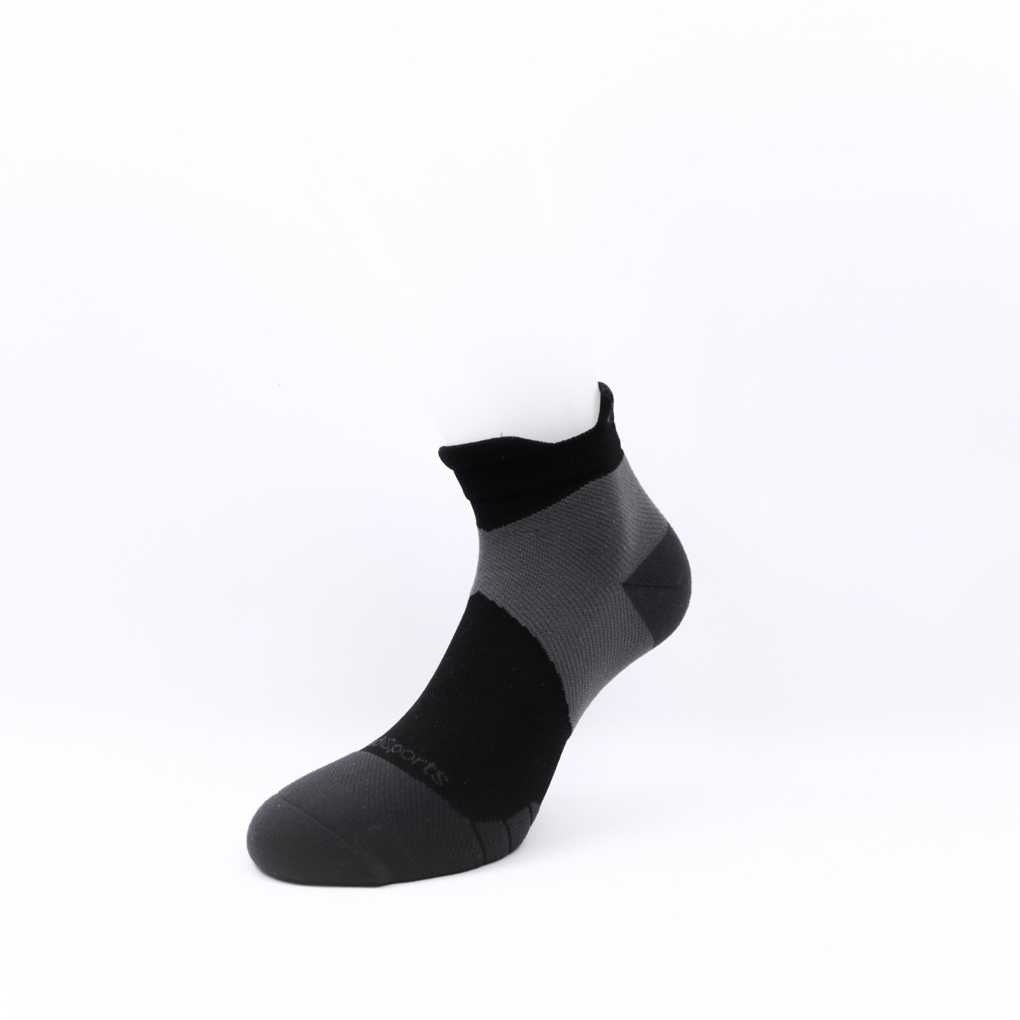 MediSports Performance Ankle Socks (20-30 mmHg) - Black/Grey