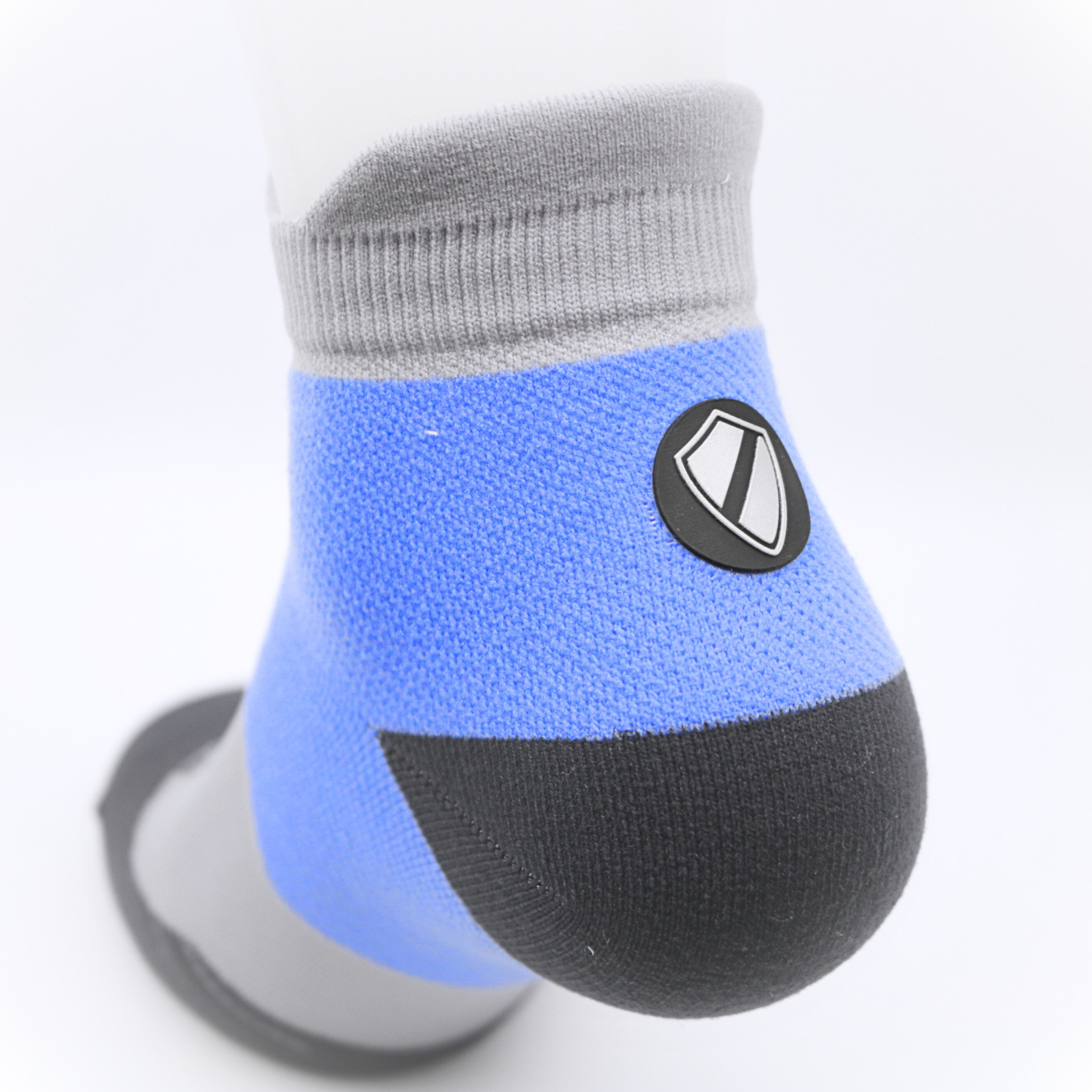 MediSports Performance Ankle Socks (20-30 mmHg) - Blue/Grey