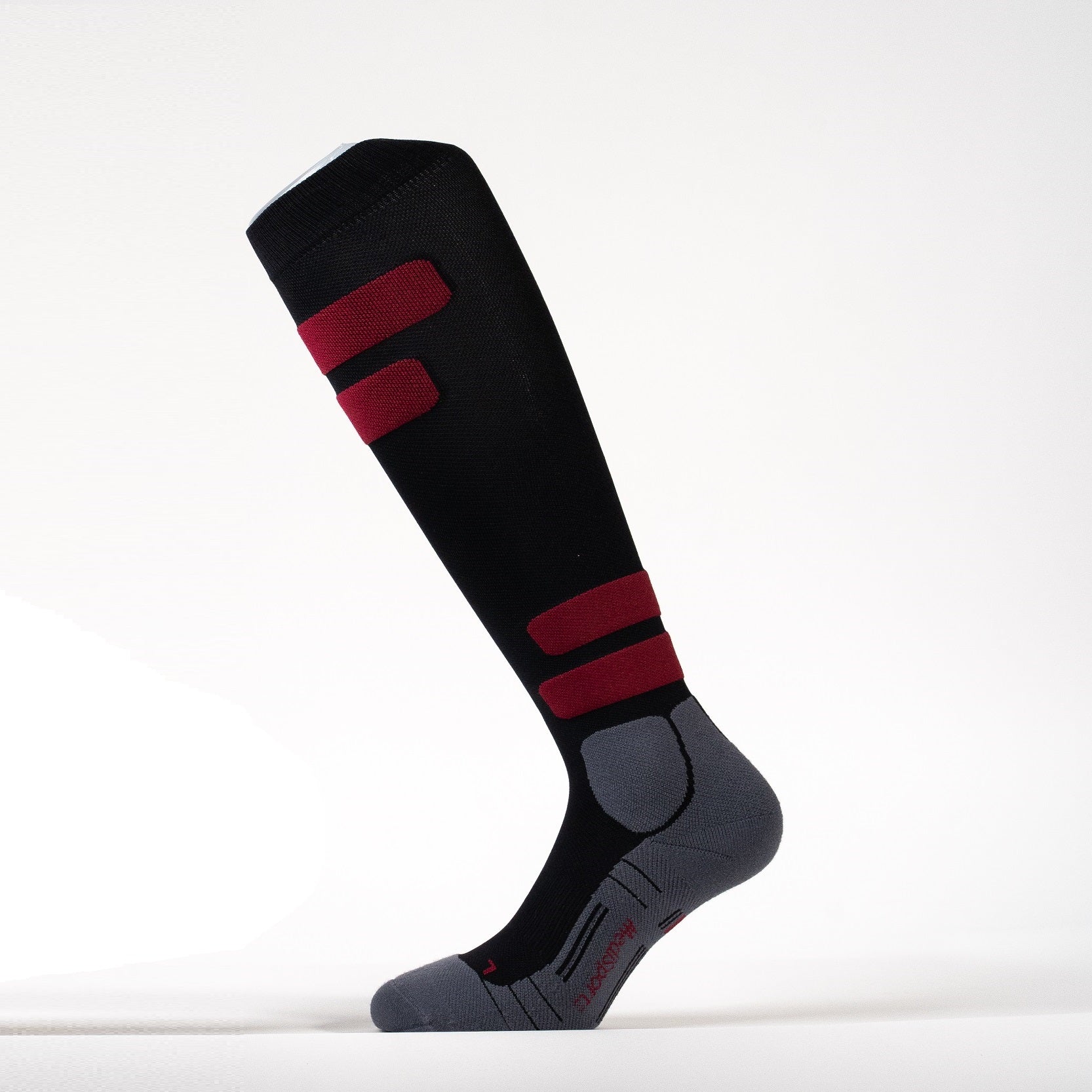 MediSports Ignite Performance Socks (20-30 mmHg) - Black/Cradinal Red